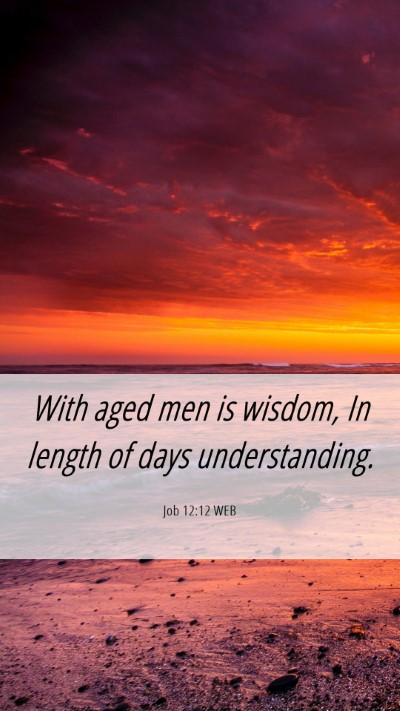 Picture 06 - Job 12:12 WEB Mobile Phone Wallpaper - With aged men is wisdom, In length of days - Mobile Bible Verse Wallpaper
