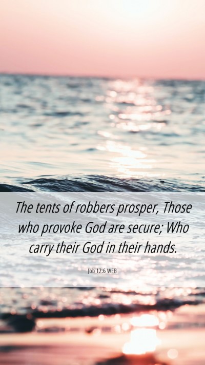 Picture 06 - Job 12:6 WEB Mobile Phone Wallpaper - The tents of robbers prosper, Those who provoke - Mobile Bible Verse Wallpaper