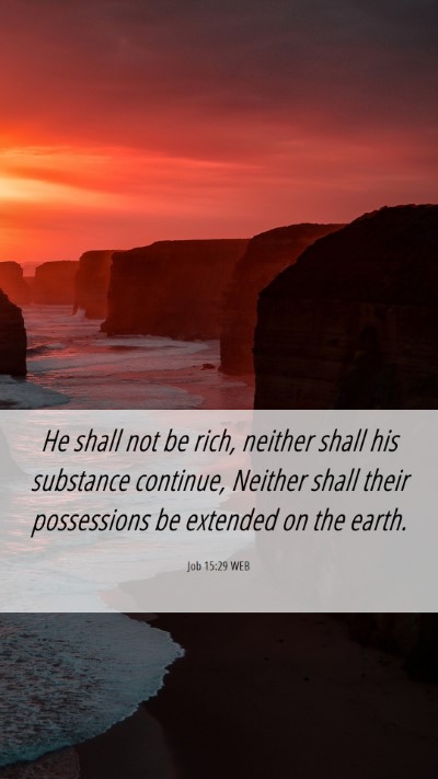 Picture 06 - Job 15:29 WEB Mobile Phone Wallpaper - He shall not be rich, neither shall his substance - Mobile Bible Verse Wallpaper
