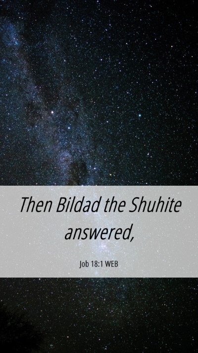 Picture 06 - Job 18:1 WEB Mobile Phone Wallpaper - Then Bildad the Shuhite - Mobile Bible Verse Wallpaper