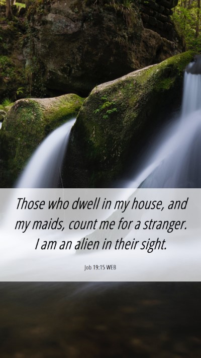 Picture 06 - Job 19:15 WEB Mobile Phone Wallpaper - Those who dwell in my house, and my maids, count - Mobile Bible Verse Wallpaper