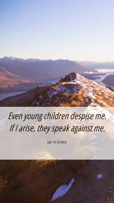 Picture 06 - Job 19:18 WEB Mobile Phone Wallpaper - Even young children despise me. If I arise, they - Mobile Bible Verse Wallpaper