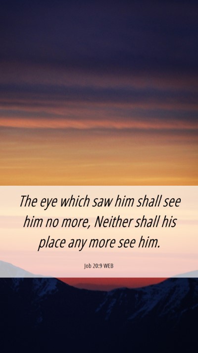 Picture 06 - Job 20:9 WEB Mobile Phone Wallpaper - The eye which saw him shall see him no more, - Mobile Bible Verse Wallpaper