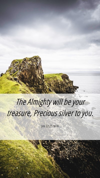 Picture 06 - Job 22:25 WEB Mobile Phone Wallpaper - The Almighty will be your treasure, Precious - Mobile Bible Verse Wallpaper