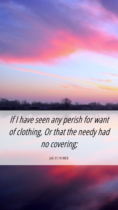 Picture 06 - Job 31:19 WEB Mobile Phone Wallpaper - If I have seen any perish for want of clothing, - Mobile Bible Verse Wallpaper