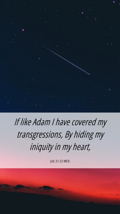 Picture 06 - Job 31:33 WEB Mobile Phone Wallpaper - If like Adam I have covered my transgressions, By - Mobile Bible Verse Wallpaper