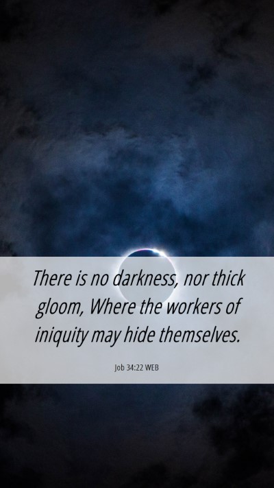 Picture 06 - Job 34:22 WEB Mobile Phone Wallpaper - There is no darkness, nor thick gloom, Where the - Mobile Bible Verse Wallpaper