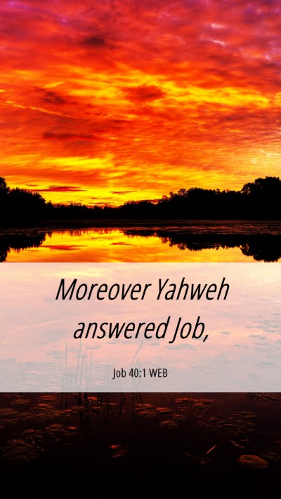 Picture 06 - Job 40:1 WEB Mobile Phone Wallpaper - Moreover Yahweh answered - Mobile Bible Verse Wallpaper