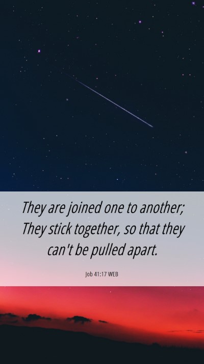 Picture 06 - Job 41:17 WEB Mobile Phone Wallpaper - They are joined one to another; They stick - Mobile Bible Verse Wallpaper