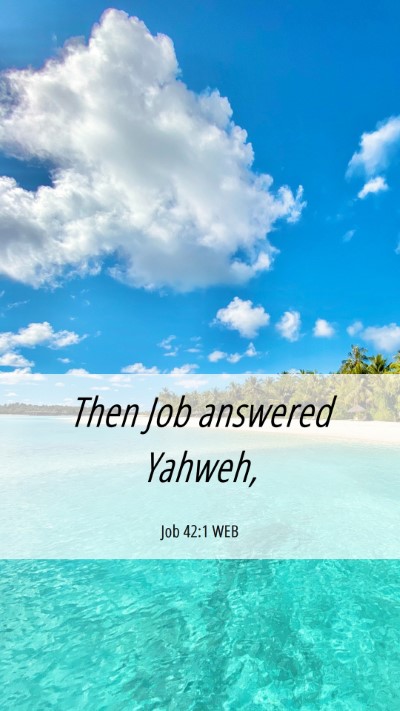 Picture 06 - Job 42:1 WEB Mobile Phone Wallpaper - Then Job answered - Mobile Bible Verse Wallpaper