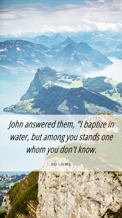 Picture 06 - John 1:26 WEB Mobile Phone Wallpaper - John answered them, 