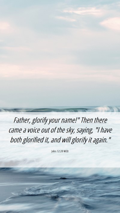 Picture 06 - John 12:28 WEB Mobile Phone Wallpaper - Father, glorify your name!