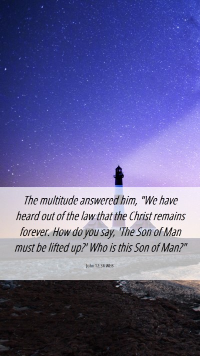 Picture 06 - John 12:34 WEB Mobile Phone Wallpaper - The multitude answered him, 