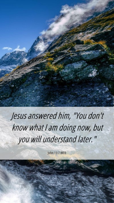 Picture 06 - John 13:7 WEB Mobile Phone Wallpaper - Jesus answered him, 
