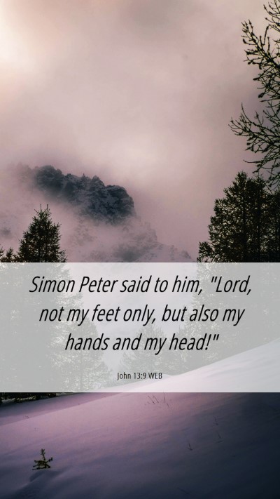 Picture 06 - John 13:9 WEB Mobile Phone Wallpaper - Simon Peter said to him, 