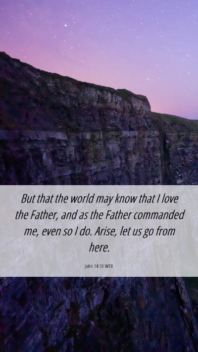 Picture 06 - John 14:31 WEB Mobile Phone Wallpaper - But that the world may know that I love the - Mobile Bible Verse Wallpaper