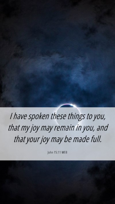 Picture 06 - John 15:11 WEB Mobile Phone Wallpaper - I have spoken these things to you, that my joy - Mobile Bible Verse Wallpaper
