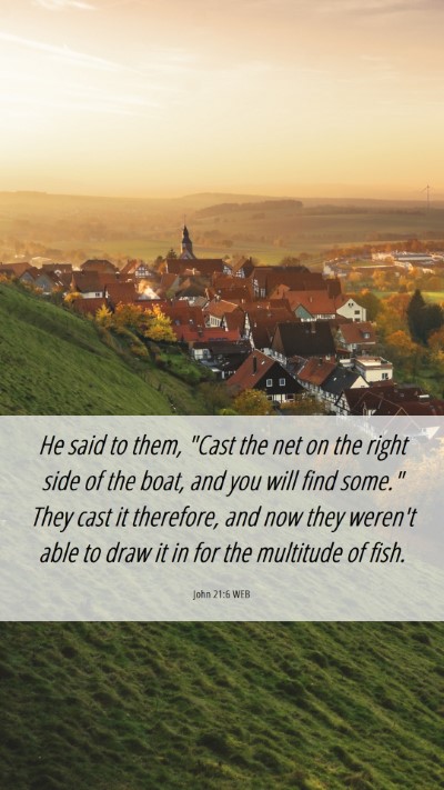 Picture 06 - John 21:6 WEB Mobile Phone Wallpaper - He said to them, 