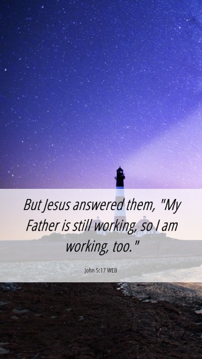 Picture 06 - John 5:17 WEB Mobile Phone Wallpaper - But Jesus answered them, 