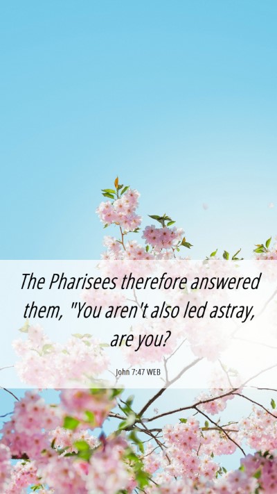 Picture 06 - John 7:47 WEB Mobile Phone Wallpaper - The Pharisees therefore answered them, 