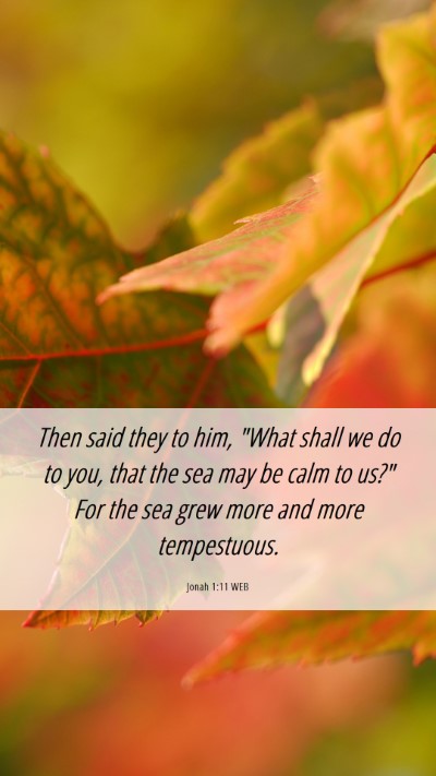 Picture 06 - Jonah 1:11 WEB Mobile Phone Wallpaper - Then said they to him, 