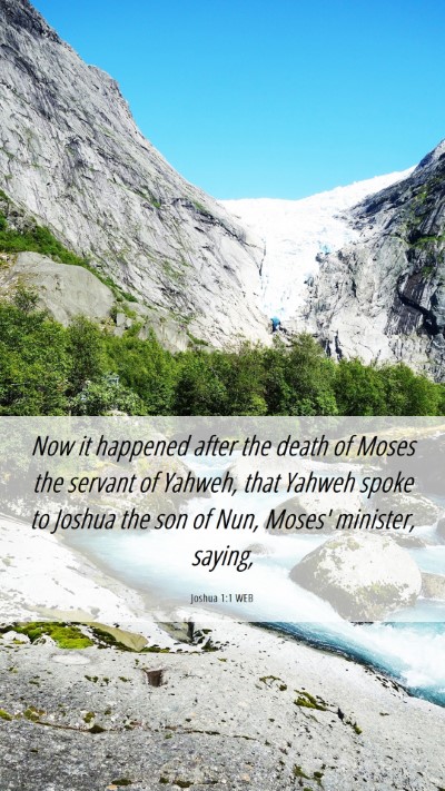 Picture 06 - Joshua 1:1 WEB Mobile Phone Wallpaper - Now it happened after the death of Moses the - Mobile Bible Verse Wallpaper