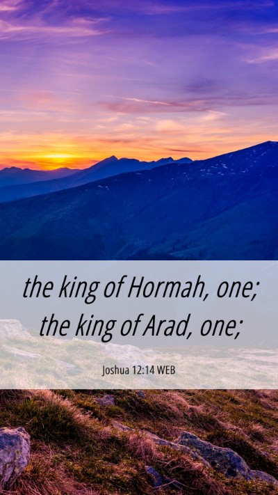 Picture 06 - Joshua 12:14 WEB Mobile Phone Wallpaper - the king of Hormah, one; the king of Arad, - Mobile Bible Verse Wallpaper
