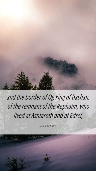 Picture 06 - Joshua 12:4 WEB Mobile Phone Wallpaper - and the border of Og king of Bashan, of the - Mobile Bible Verse Wallpaper