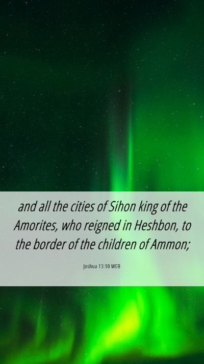 Picture 06 - Joshua 13:10 WEB Mobile Phone Wallpaper - and all the cities of Sihon king of the Amorites, - Mobile Bible Verse Wallpaper