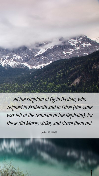 Picture 06 - Joshua 13:12 WEB Mobile Phone Wallpaper - all the kingdom of Og in Bashan, who reigned in - Mobile Bible Verse Wallpaper