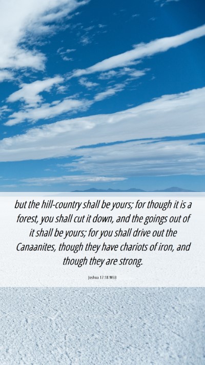 Picture 06 - Joshua 17:18 WEB Mobile Phone Wallpaper - but the hill-country shall be yours; for though - Mobile Bible Verse Wallpaper