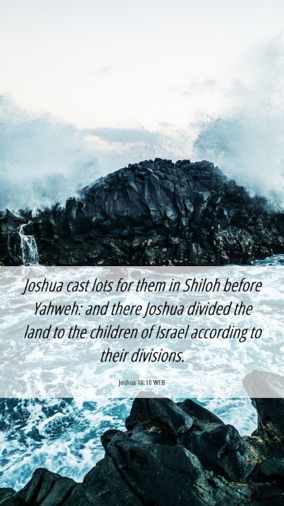 Picture 06 - Joshua 18:10 WEB Mobile Phone Wallpaper - Joshua cast lots for them in Shiloh before - Mobile Bible Verse Wallpaper