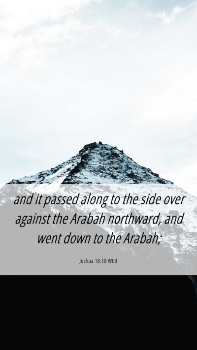 Picture 06 - Joshua 18:18 WEB Mobile Phone Wallpaper - and it passed along to the side over against the - Mobile Bible Verse Wallpaper