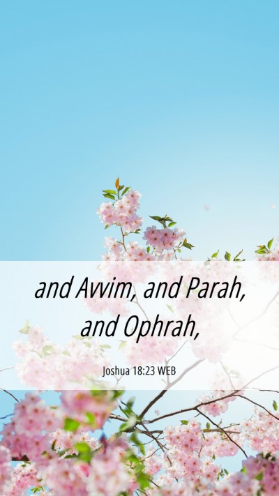 Picture 06 - Joshua 18:23 WEB Mobile Phone Wallpaper - and Avvim, and Parah, and - Mobile Bible Verse Wallpaper