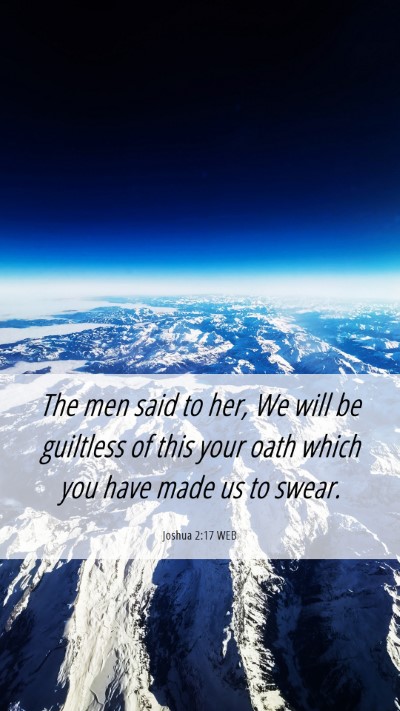 Picture 06 - Joshua 2:17 WEB Mobile Phone Wallpaper - The men said to her, We will be guiltless of this - Mobile Bible Verse Wallpaper