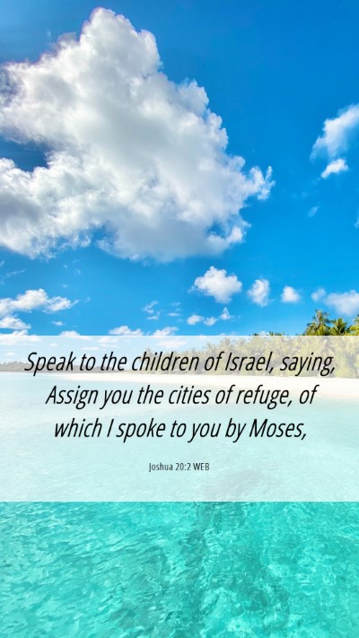Picture 06 - Joshua 20:2 WEB Mobile Phone Wallpaper - Speak to the children of Israel, saying, Assign - Mobile Bible Verse Wallpaper