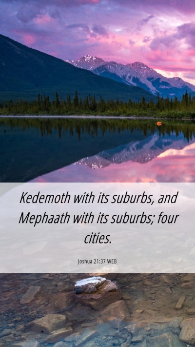 Picture 06 - Joshua 21:37 WEB Mobile Phone Wallpaper - Kedemoth with its suburbs, and Mephaath with its - Mobile Bible Verse Wallpaper