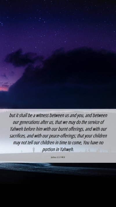 Picture 06 - Joshua 22:27 WEB Mobile Phone Wallpaper - but it shall be a witness between us and you, and - Mobile Bible Verse Wallpaper