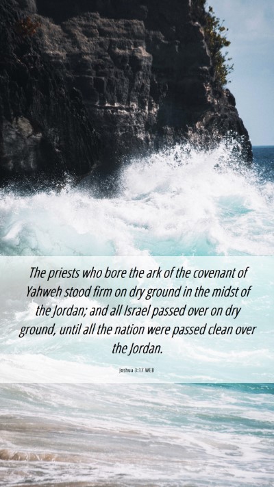Picture 06 - Joshua 3:17 WEB Mobile Phone Wallpaper - The priests who bore the ark of the covenant of - Mobile Bible Verse Wallpaper
