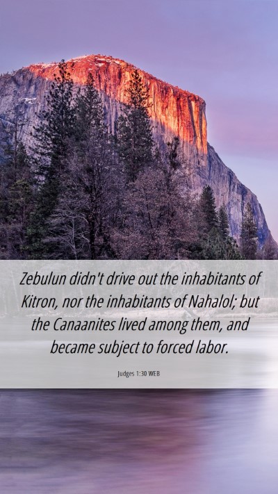 Picture 06 - Judges 1:30 WEB Mobile Phone Wallpaper - Zebulun didn't drive out the inhabitants of - Mobile Bible Verse Wallpaper