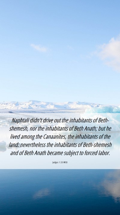 Picture 06 - Judges 1:33 WEB Mobile Phone Wallpaper - Naphtali didn't drive out the inhabitants of - Mobile Bible Verse Wallpaper