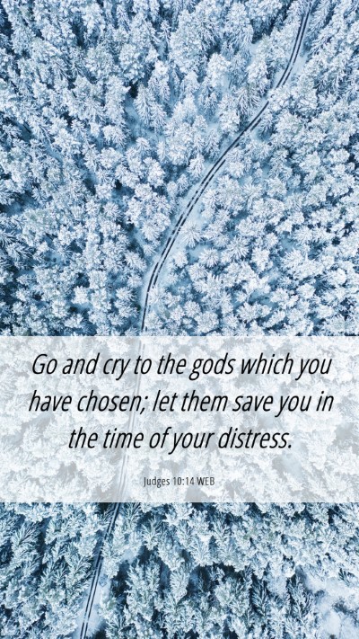 Picture 06 - Judges 10:14 WEB Mobile Phone Wallpaper - Go and cry to the gods which you have chosen; let - Mobile Bible Verse Wallpaper