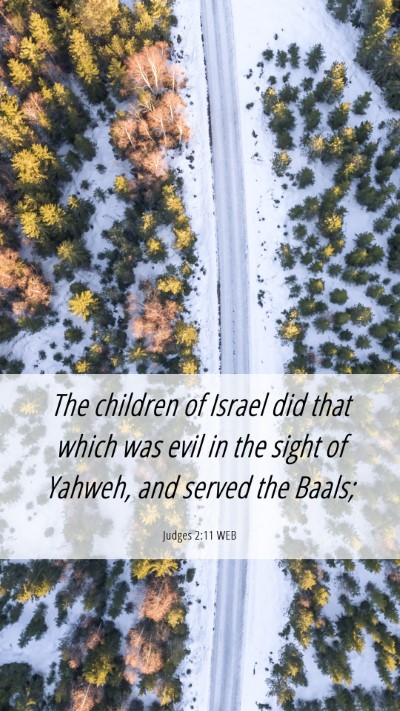 Picture 06 - Judges 2:11 WEB Mobile Phone Wallpaper - The children of Israel did that which was evil in - Mobile Bible Verse Wallpaper