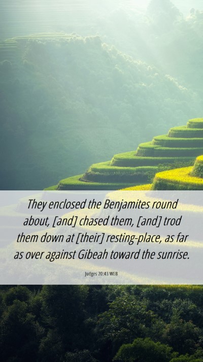 Picture 06 - Judges 20:43 WEB Mobile Phone Wallpaper - They enclosed the Benjamites round about, [and] - Mobile Bible Verse Wallpaper