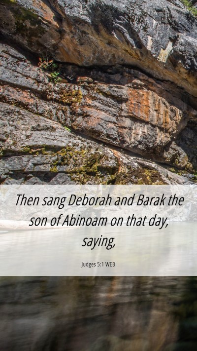 Picture 06 - Judges 5:1 WEB Mobile Phone Wallpaper - Then sang Deborah and Barak the son of Abinoam on - Mobile Bible Verse Wallpaper