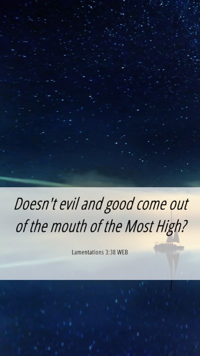 Picture 06 - Lamentations 3:38 WEB Mobile Phone Wallpaper - Doesn't evil and good come out of the mouth of - Mobile Bible Verse Wallpaper
