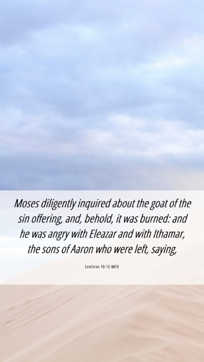 Picture 06 - Leviticus 10:16 WEB Mobile Phone Wallpaper - Moses diligently inquired about the goat of the - Mobile Bible Verse Wallpaper