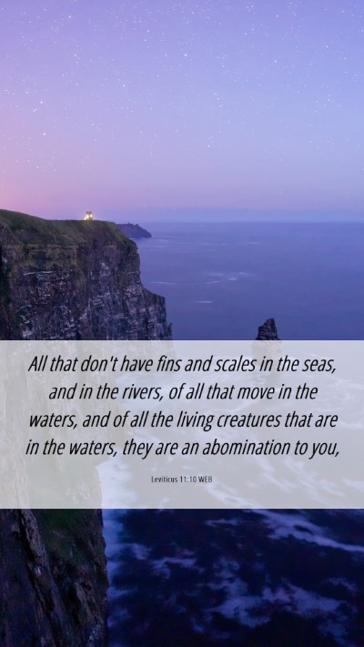 Picture 06 - Leviticus 11:10 WEB Mobile Phone Wallpaper - All that don't have fins and scales in the seas, - Mobile Bible Verse Wallpaper