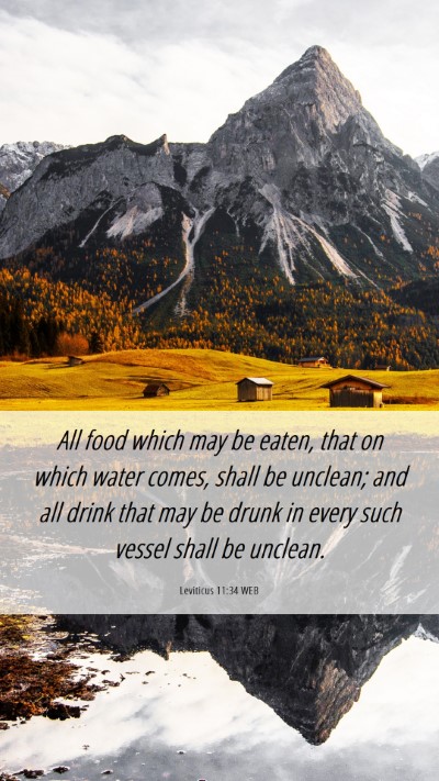 Picture 06 - Leviticus 11:34 WEB Mobile Phone Wallpaper - All food which may be eaten, that on which water - Mobile Bible Verse Wallpaper