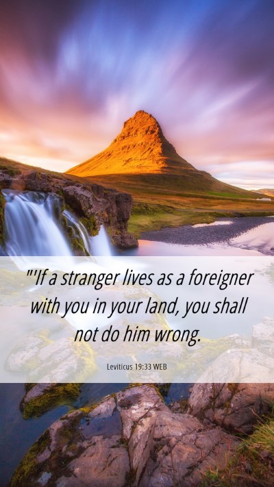 Picture 06 - Leviticus 19:33 WEB Mobile Phone Wallpaper - 